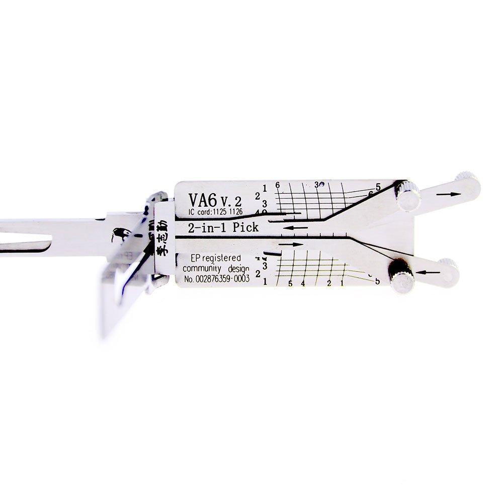 Lishi VA6 lock pick and decoder  together  2 in 1 used for Renault