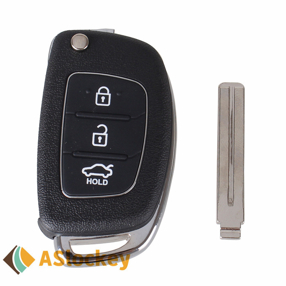 hyundai 3 button remote key blank