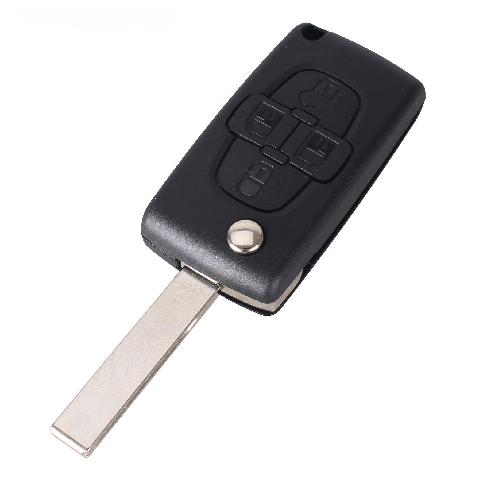 Peugeot 407 4 button remote key blank without battery  holder the model is HU83-SH4