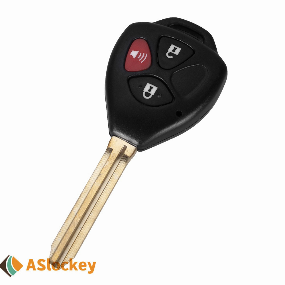 toyota 2+1 button remote key shell with red panic ( no logo)