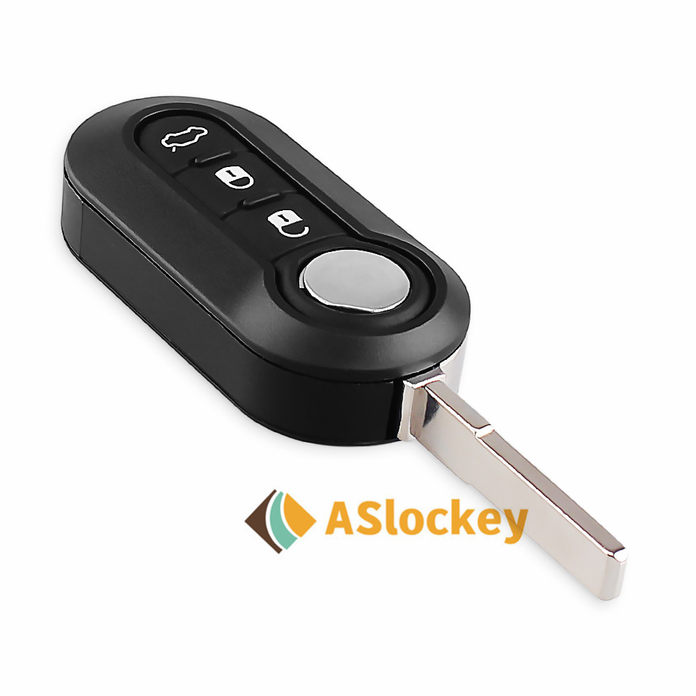 Fiat 3 button remote key blank