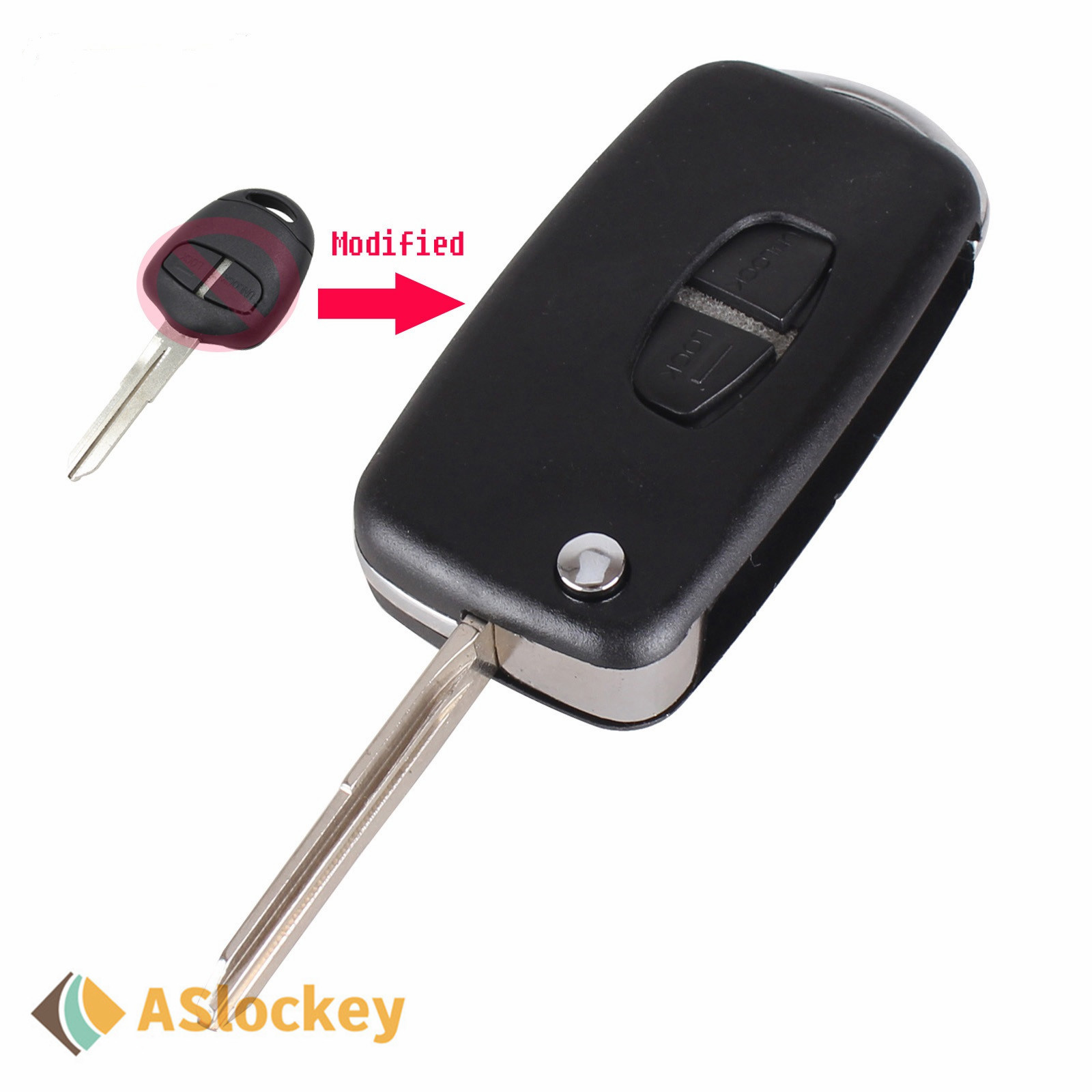 Mitsubish 2 button replacement remote key shell