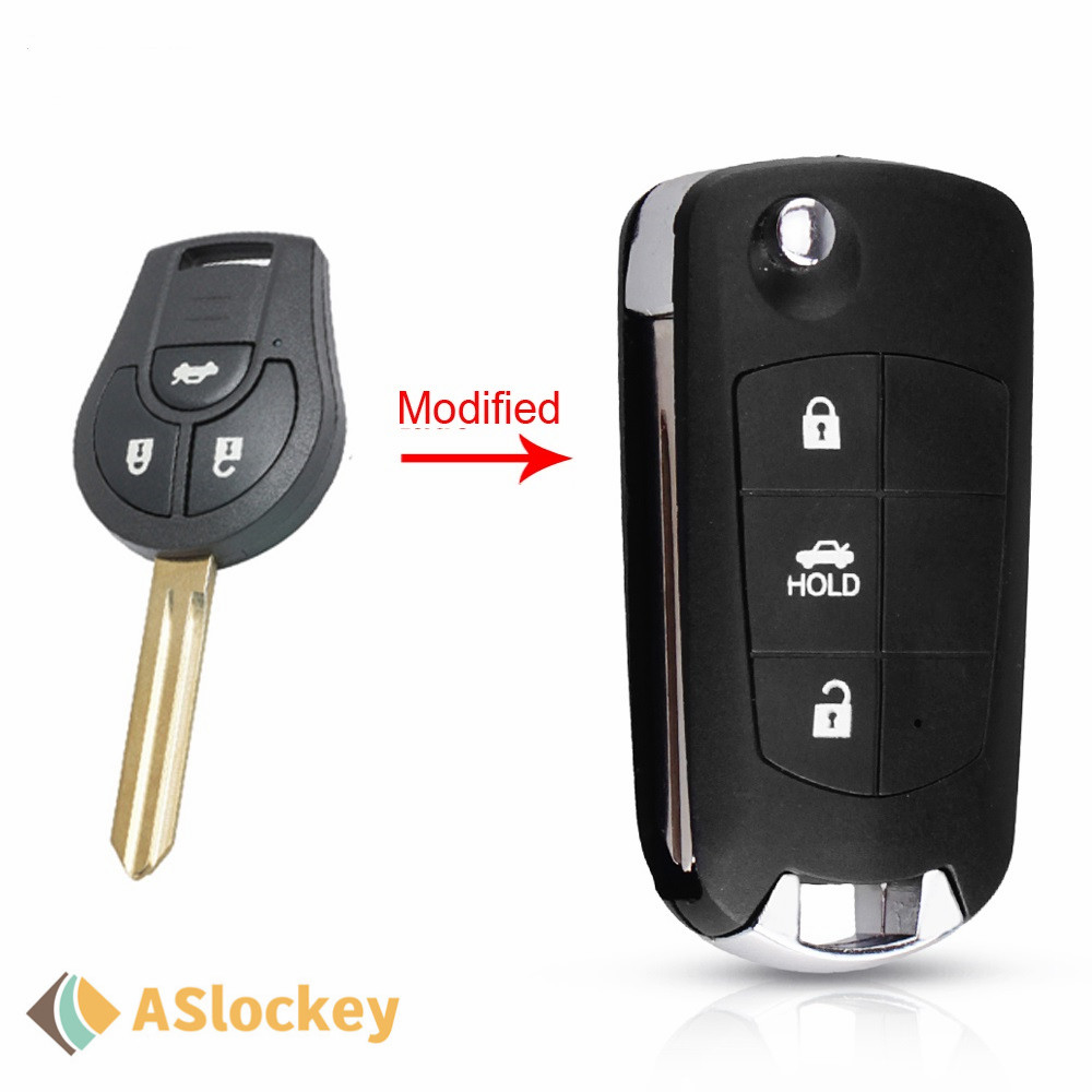 nissan 3 button key shell